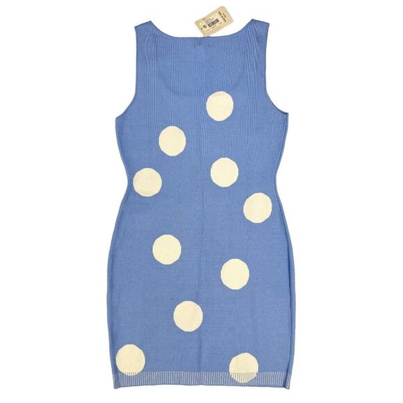 Year of Ours - Beverly Drive Mini Dress in Polka Dot Blue and White - Picture 3 of 4